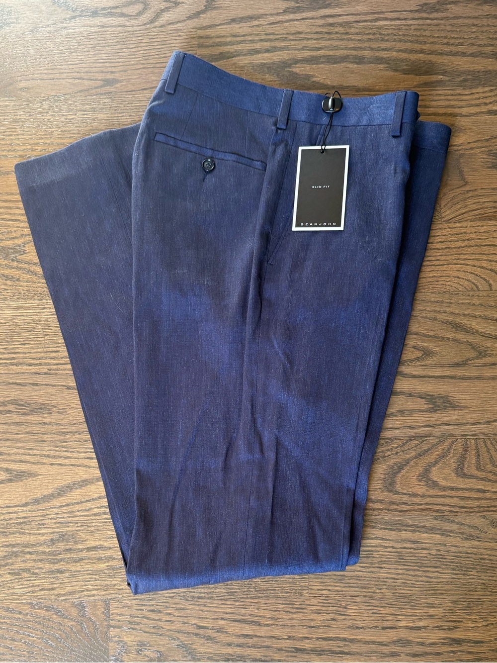 NWT Sean John Blue Slim Fit Flat Front Dress Pants size 30 x 32